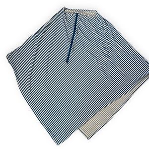 Baby leaf multi-use baby cover- blue thin stripes